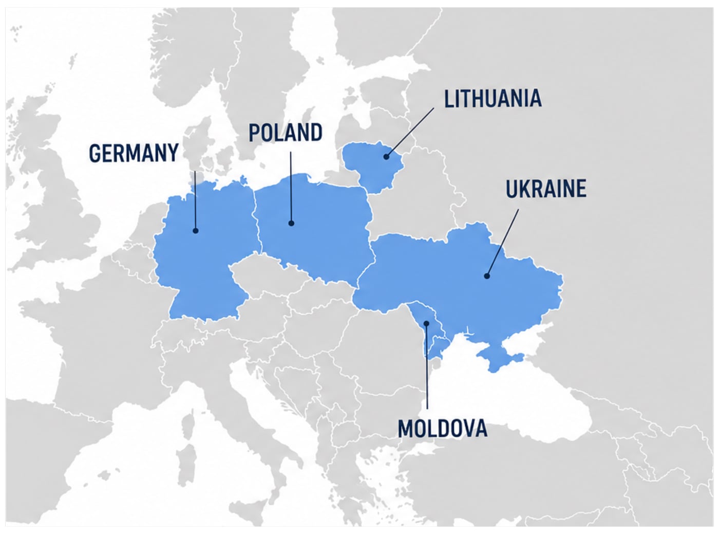 Poland | Germany | Lithuania | Moldova | Ukraine
